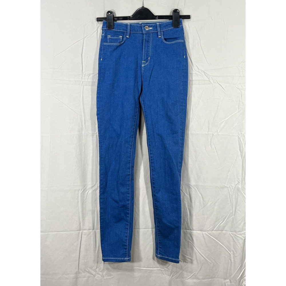 MASSIMO DUTTI Skinny Fit JEGGINGS Blue STRETCH DENIM Slim Fit MID-RISE Jeans 2